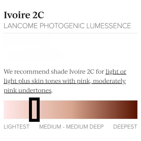 Lancome Photogenic Lumessence Foundation IVOIRE 2 (C) JUMBO PRO SIZE 3.71 FL OZ - Picture 2 of 2